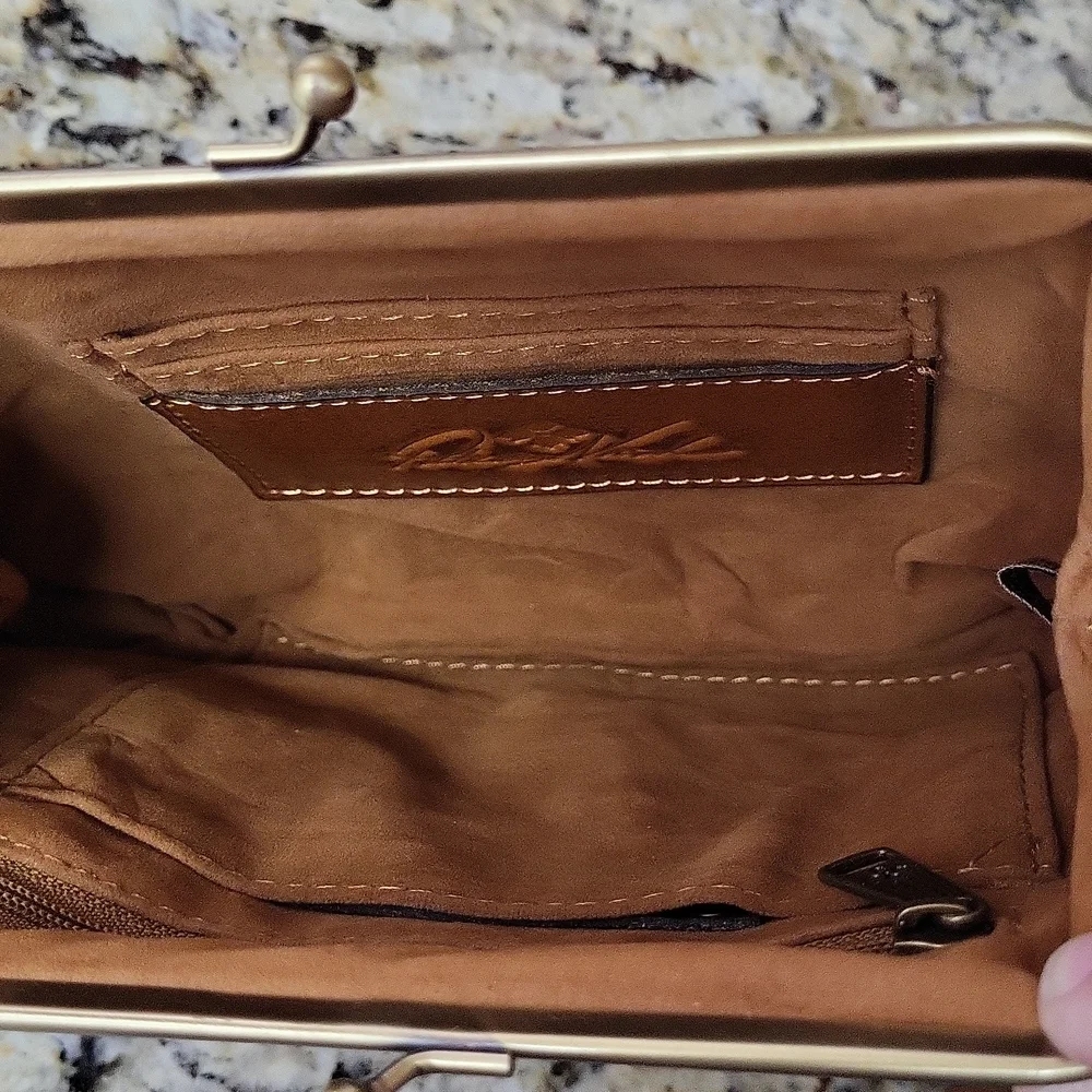 Patricia Nash Burnished Tooled Savena Wristlet